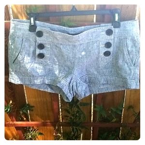 Gray Express shorts with buttons size 6